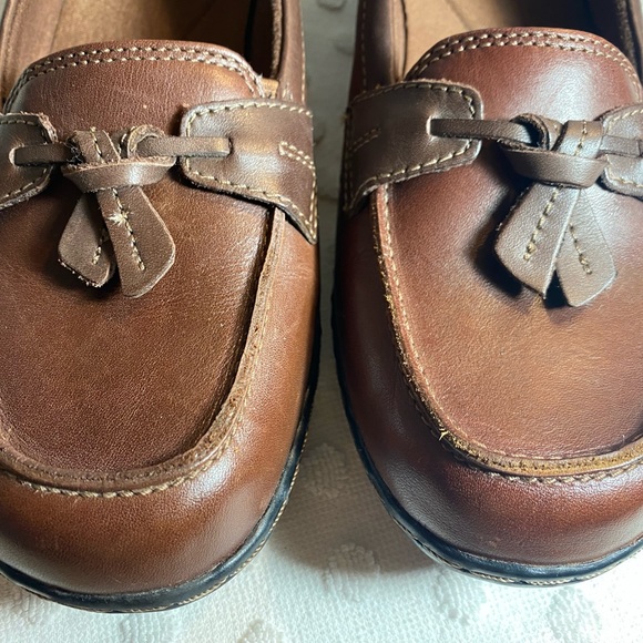 CLARKS COLLECTION Women's Brown Multi Leather Ashland Bubble Slip-On Loafers - Picture 7 of 16